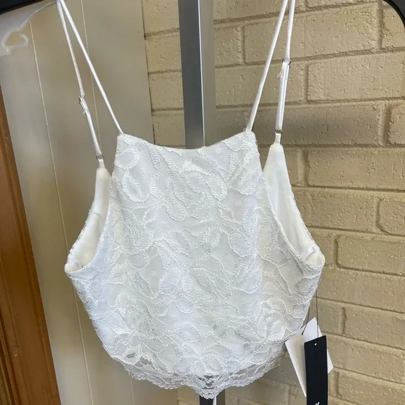 Lulu's White Lace Bralette Crop Top - Picture 3 of 9